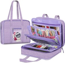 FINPAC Sewing and Craft Supplies Storage Tote, Large Capacity Travel Packing ...