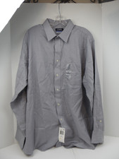 CHAPS Regular Fit Dress Shirt Grey Wrinkle Free -Size  XXL 18  34/35 - NEW