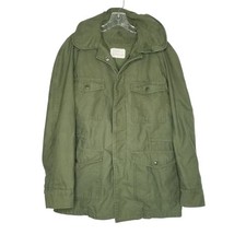 Vintage USAF 1966 Wind Resistant Sateen OG107 Long Vietnam Era Cotton Coat Small