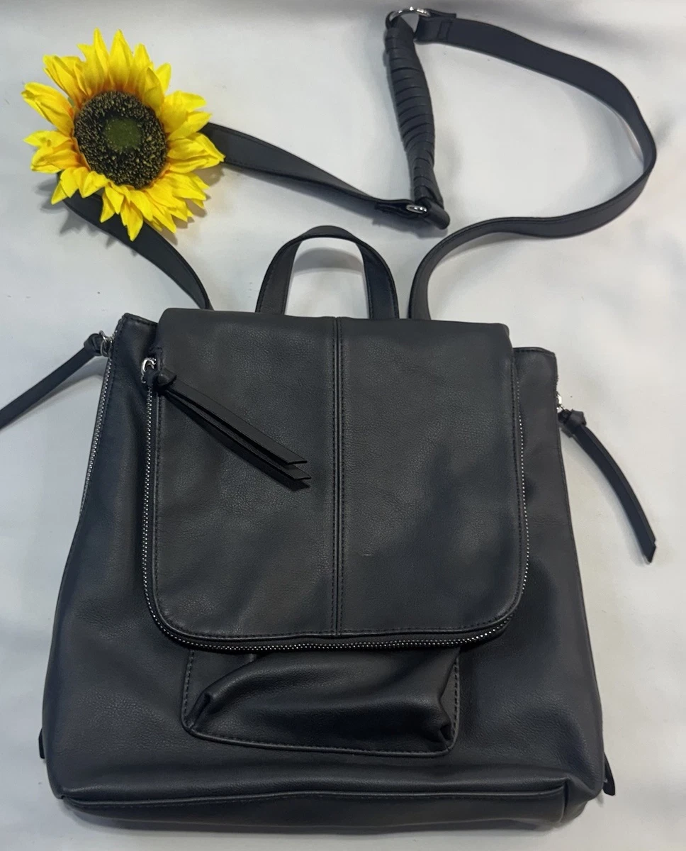 I.N.C. Haili Convertible Backpack International Concepts Faux Leather Bag INC International Concepts Haili Nylon Black Convertible  main image 3