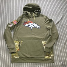 Denver Broncos Nike Salute to Service Therma-FIT Hoodie Size Small