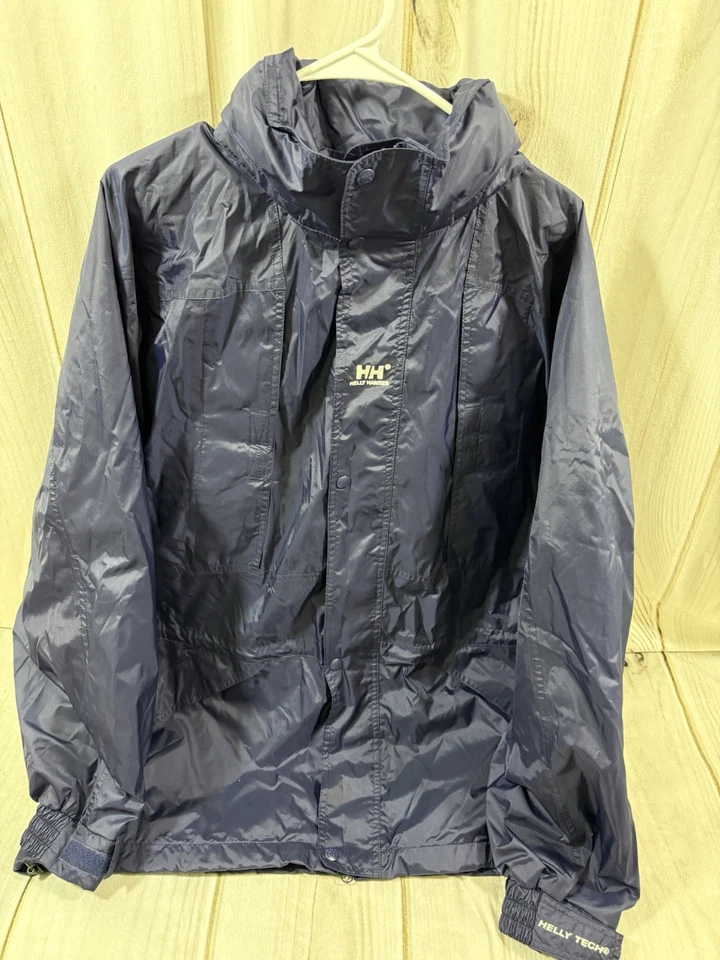 Helly Hansen 风衣可打包夹克男式 XL 海军蓝 Tech 防风 — 第 3/4 张图片