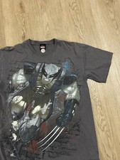 Vintage Marvel Wolverine All Over Front Print Grey Size M