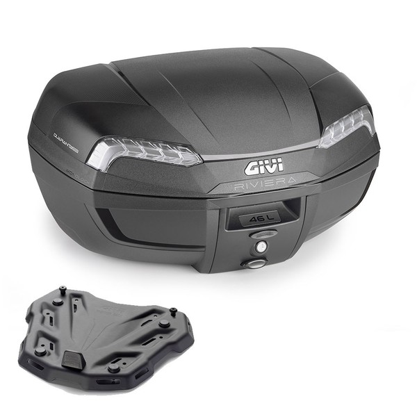 Givi E46NT Bauletto 46LT Schwarz Mit Piastra FüR Honda CB 125 F 2015-2017-image