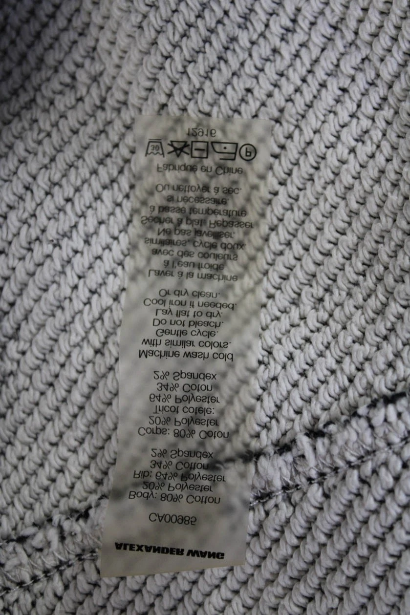 T Alexander Wang maglione donna cotone a righe con coulisse nero taglia XS