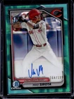 2024 Bowman Draft Mike Sirota Chrome Auto Aqua Lava Refractor 1st #164/199