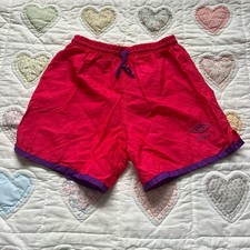 Vintage Umbro Purple Pink  Shorts Youth Large Soccer Football Training USA Made