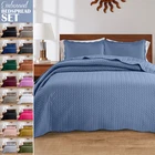 Soft Quilt Set Reversible Bedspread Bedding Set Twin Comforter Coverlet Throw US