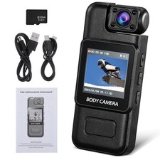 Police Body Camera 4k Clip On Camera with Audio & Video Recording Night Version