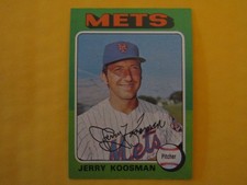 1975 Topps Baseball Card - Pitcher Jerry Koosman #19