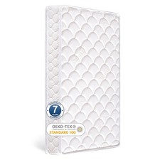 Dual-Sided Crib Mattress  Toddler   52 x 27.6" x5", White