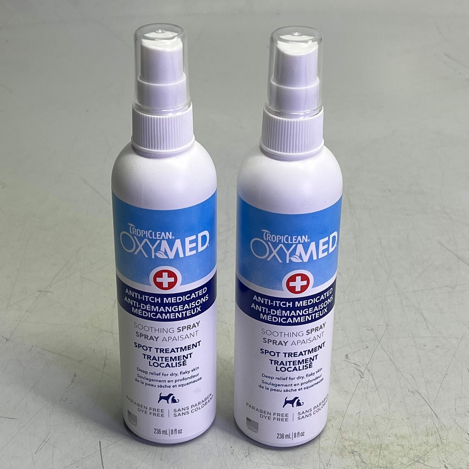 TROPICLEAN (2 PACK) Oxymed Anti-Itch Medicated Soothing Spra