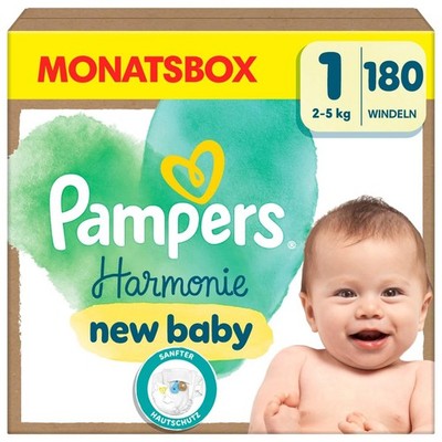 Pampers Harmonie Windeln Größe 1 (2-5 kg) 180 Stück