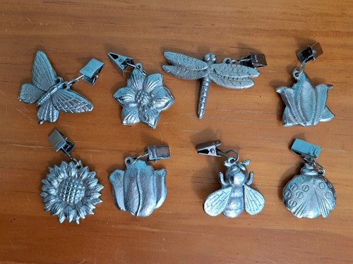 Decorative Flowers & Garden Tablecloth Clips Weighted