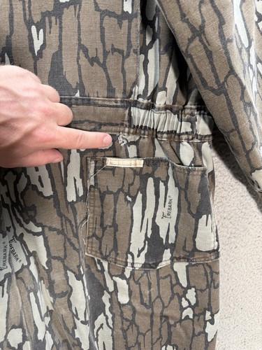 Vintage Walls Coveralls Mens 46x27 Camouflage Blizzard Pruf Trebark Camo 80s 90s - Picture 19 of 21