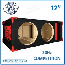 12" Dual Competition Ported Sub Box Vented Subwoofer Enclosure 12" Vented