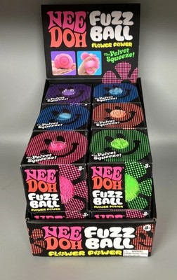 NeeDoh Fuzzball Flower Power Stress Ball Squeeze Toy Full Case Of 12 Rare Viral
