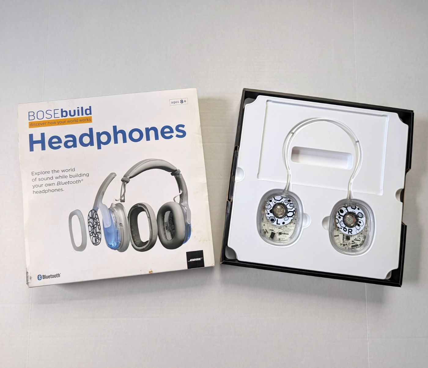 Bose BOSEbuild Over Ear Wireless Headphones Clear Open Box-image