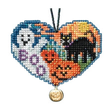 Love Halloween Beaded Cross Stitch Ornament Kit Mill Hill 2013 I Love Series