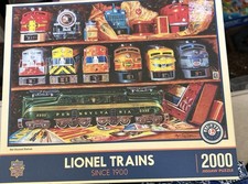 MASTER PIECES LIONEL TRAINS 2000 pc PUZZLE designed by ANGELA TROTTA THOMAS