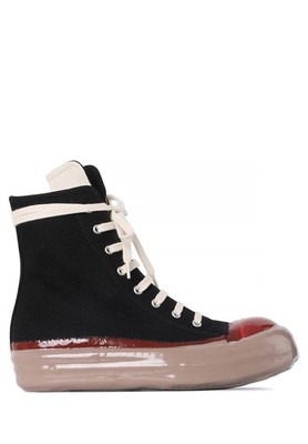 Rick Owens DRKSHDW Silikon Sohle Sneaker schwarz rot dunkelbeige 150602163 [U]