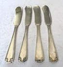 Gorham Etruscan Sterling Silver Butter Knives Set of 4 – 5 3/4" Flat Hdl 3.74 oz