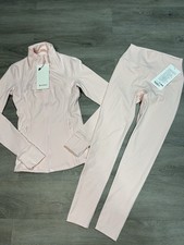 Light Pink/Blush Lululemon Define Jacket Leggings Set Women s Size 2