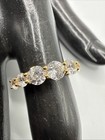 VTG BLING China 925 Sterling Silver Vermeil CZ Band Ring. Grams 3.1 . Size 6.25 — photo 5