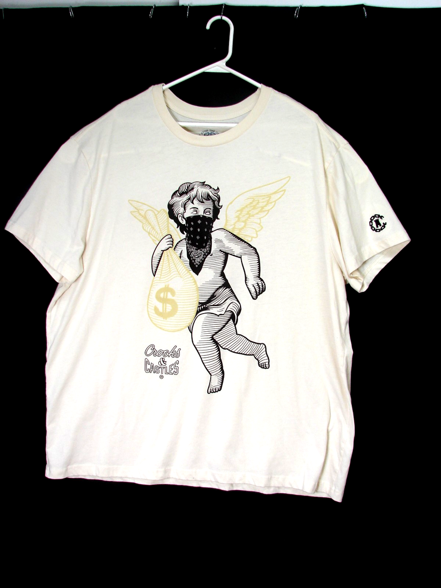 Crooks & Castles Cherub Bandana Graphic T Shirt Streetwear Mens