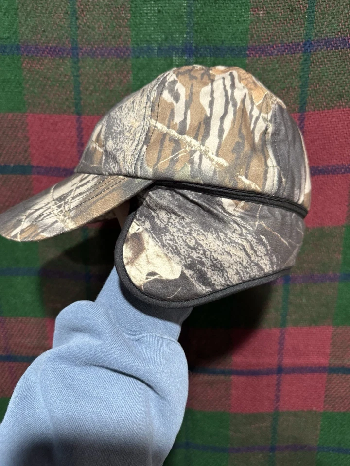 Vintage Mossy Oak Camo Insulated Hunting Trapper Ear Flaps Hat Size Lg/Xl  - Image 3 of 4