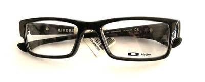 New Demo Oakley O Matter Airdrop Eyeglass Frames OX8046-0253 Black Ink w/Case