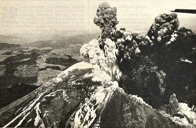 Mount St Helens Rare Eruption Beginning Image Scientific American Mag Print Ad