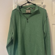 Vintage 1946 Green Quarter Zip Pullover Sweater Size XXL