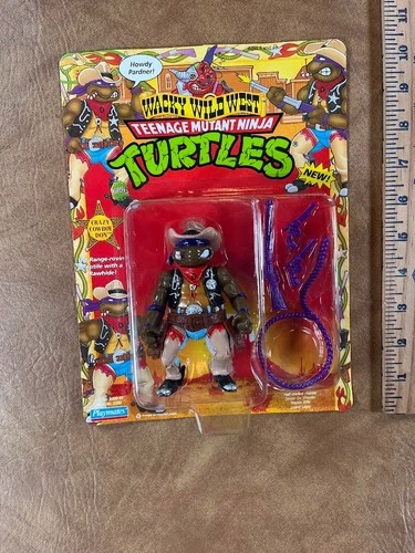 TMNT Crazy Cowboy Don Wild West vintage Turtles figure MOC 1992 unpunched
