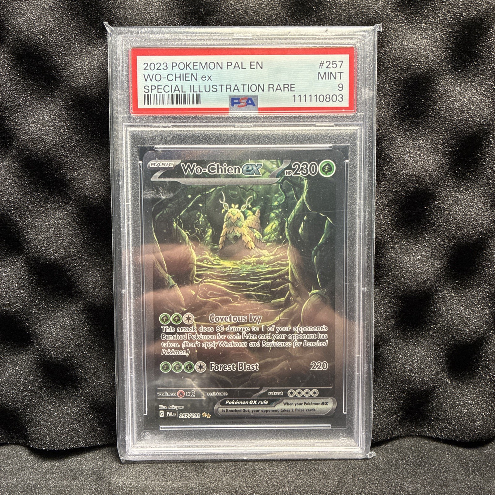 Pokemon PSA 9 Mint Wo-Chien ex 257/193 Special Illustrated Rare - Paldea Evolved