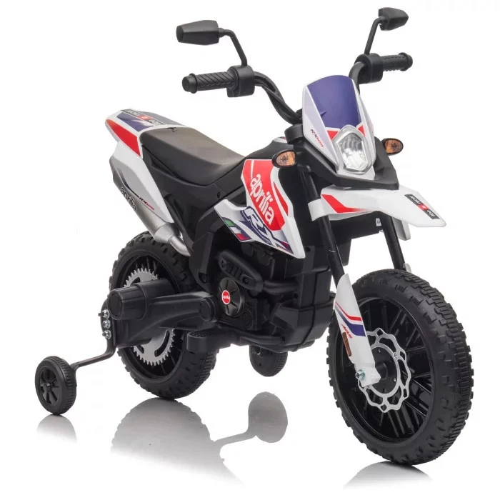 Moto Elettrica Per Bambini  Aprilia Rx-125 Motocross 12v Bianca - Immagine 4 di 4