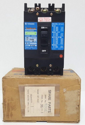TERASAKI TEMBREAK XE100NS  CIRCUIT BREAKER  3 POLE 60 AMPS