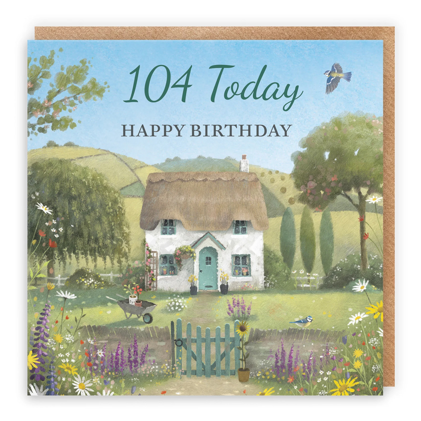 104th Birthday Card Thatched Cottage Milo's Gallery