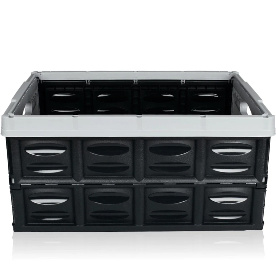 4x Klappbox 45L faltbarer bis 20kg Faltbox Klappkiste Einkaufs Klapp Korb Kiste - Bild 3 von 4