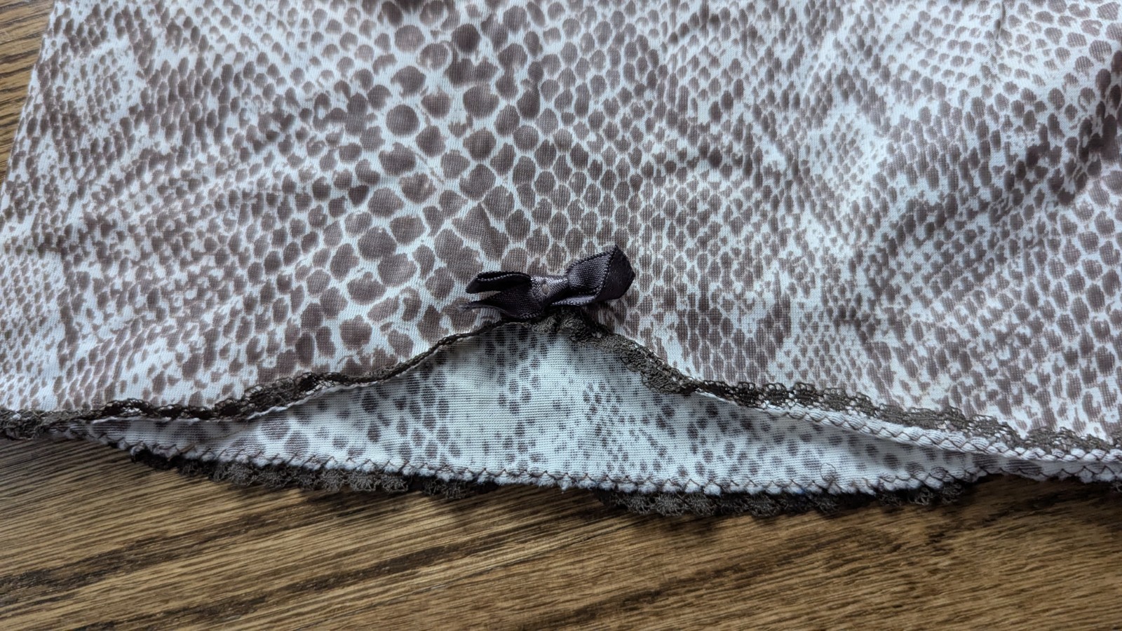 Vtg Carol Brent Nylon Half Slip Small Animal Print 1960s Bows Rare 