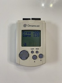 White Visual Memory Unit VMU (Sega Dreamcast) OEM HKT 7000 Tested