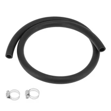 14mm/21mm 1m Oil Hoses with 2 Irrigation Clamps Black