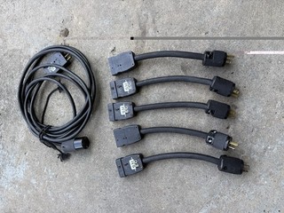 6 Stage Pin Adapters. Stage Pin to Edison . Various Lengths.