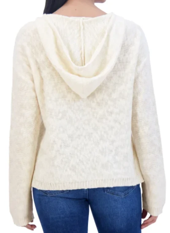 OFF WHITE Felpa donna Baja scollo a V nuova marca Lucky taglia large