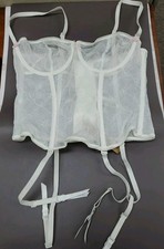 New SKIMS Spring Intimates Corset Marble Bow Tulle White Size M