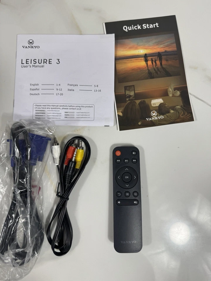 VANKYO Leisure 3 1080P Mini Projector Video Home Theater Cinema 200'' Display - Image 3 of 4