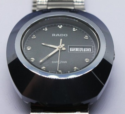 RADO Diastar 114.0391.3 デイデイト ブラック クォーツ RADO The Original Diastar Scratchproof 114.0391.3 Day Date 36mm
