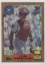2021 Topps All-Star Rookie Cup Orange Holofractor 19/25 Ivan Rodriguez HOF 04br