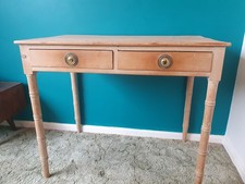 Antique Pine Hall Table Side Table Occasional Table