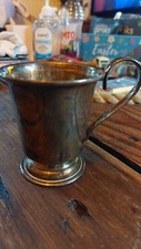 Baby Christning Cup Vintage Possibly Silver Plated Aged Eith Patina